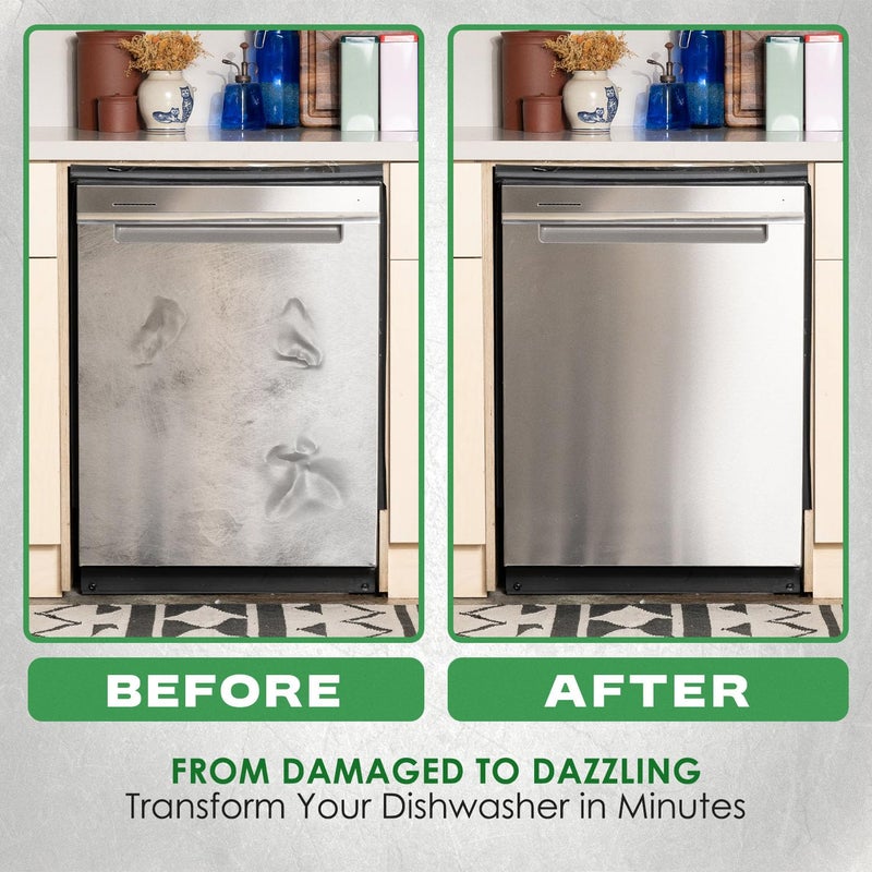 MCNICK & COMPANY Stainless Steel Dishwasher Magnet Cover (23" x 28" Sheet) magnetic dishwasher cover panel Refrigerator Appliance Covers, Black Appliances Decorate Sticker cover for front of dishwasher - Image 2